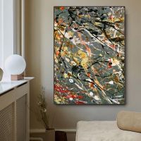 ใหม่ Jackson Pollock บทคัดย่อ Graffiti Art ผ้าใบโปสเตอร์: คุณภาพสูงพิมพ์สำหรับ Home &amp; Living Room Decor