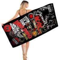 ✌■ Monster Rock Festival Skull Mascot Logo Heavy Metal Art Fiend Skeleton Music Poster Quick Drying Towel