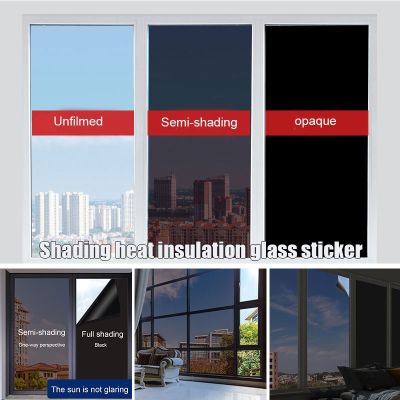 Window Film Self-adhesive Reflective Solar Film Privacy Glass Stickers Self-adhesive Shading Heat Anti-peeping Window Sticker