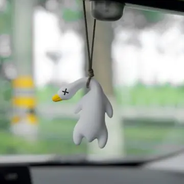 Swinging Duck Car Hanging Ornament Swing Duck On Car Rear View Mirror  Pendant