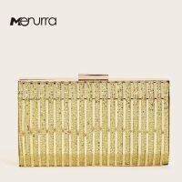 【YD】 Womens Gold Clutch Evening Hollow Out Purse Wedding Prom