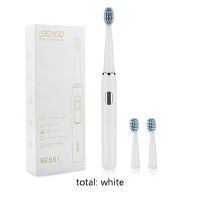 【Big-promotion】 fzuyoe Seago Sonic Electric Brush SG-551พร้อมหัวแปรงสำรอง4โหมด One Key Operation Sonic Vibration Waterproof Brush