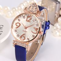 （A Decent035）2021 New Big Number Ladies FashionGold Case FashionPeach HeartWatch