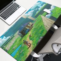 Art Scenic Mouse Pad แป้นพิมพ์เกมมิ่งสีดำและสีขาว แผ่นรองโต๊ะ แผ่นรองเมาส์อะนิเมะ แผ่นรองโต๊ะรักบี้