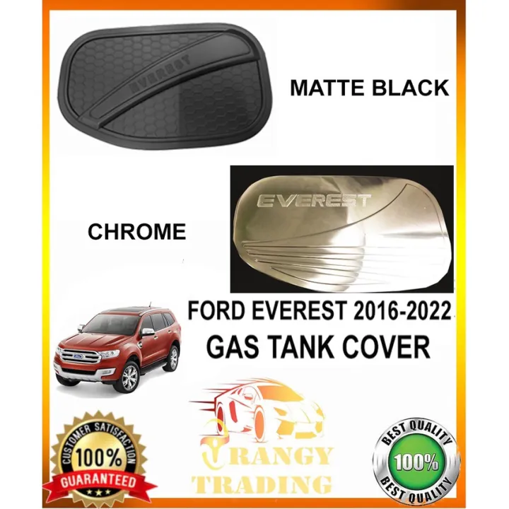 Ford Everest 2016 to 2022 Gas tank cover Matte Black / Chrome 2017 2018