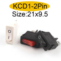 510Pcs Push Button Switch 21X9.5mm 2Pin 2 Position Rocker Switch KCD1 Snap-in onOff Rocker Switch 6A 250V10A 125V