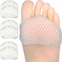 ✉✙ 4pc Silicone Forefoot Metatarsal Pads Pain Relief Orthotics Foot Massage Anti-Slip Protector High Heel Elastic Cushion Foot Care