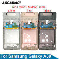 Aocarmo สำหรับ Samsung Galaxy A80 A805F กลางกรอบกล้องพลิกยึดและกรอบด้านบนอะไหล่