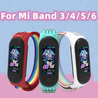 สำหรับสาย Xiaomi Mi 3 / 4 Mi Band 5/6สายไนล่อนนุ่มเทปมายากลสายรัดข้อมือเปลี่ยนสร้อยข้อมือกีฬา