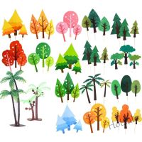 【Ready Stock】 ☂ E05 3 PCS Woodland Tree Cupcake Toppers Forest Jungle Theme Cupcake Toppers Woodland Creatures Cupcake Picks for Forest Baby Shower Woodland Party