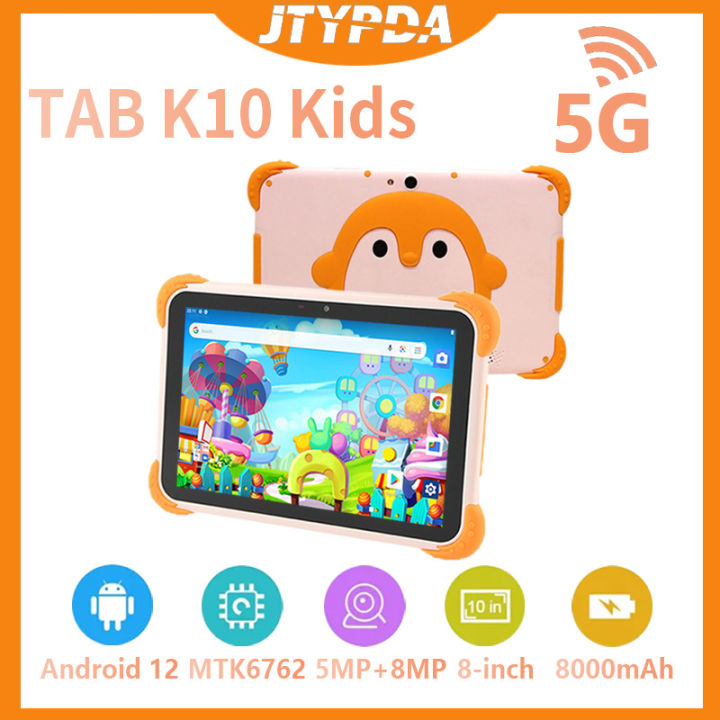 10 Inch Android 10 Quad Core Kids Tablet PC 4GB RAM 64GB ROM Free Case Dual  SIMs