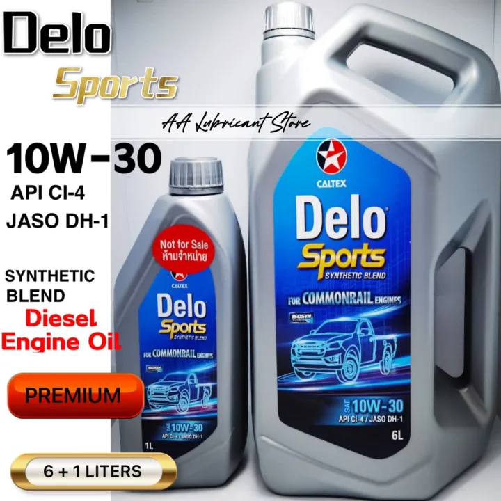 CALTEX Delo® Sports Semi Synthetic SAE 10W30 6L+1L (Free Caltex Exclusive Bag)👉 Caltex Diesel