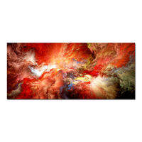 White Purple Cloud Canvas Modern Art Red Oil Painting Abstract Fire Cloud Independe Wall Picture for Living RoomPoster and Print