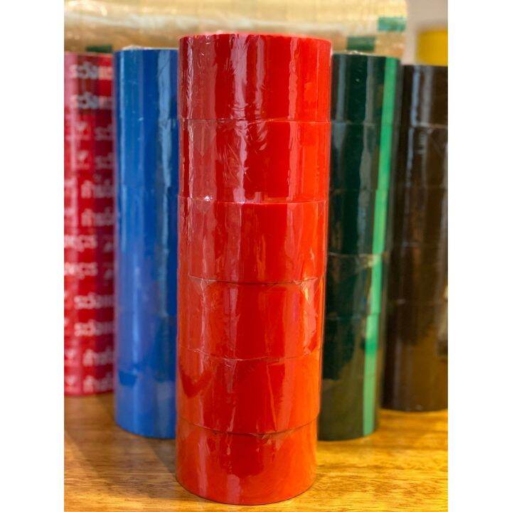 เทปสี-opp-สีแดง-ฟ้า-เขียว-น้ำตาล-แพค6ม้วน-2นิ้ว-50หลา-หนา53ไมครอน-กาว-เทปกาว-กาว3m-3m-กาว2หน้า-เทปกาว-เทปกันลื่น-เทปกาวกันน้ำ-เทป