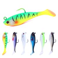 【lz】♗  Hengjia-Cabeça de gabarito Silicone Soft Bait Swimbait de borracha artificial Wobblers para Shad Bass Carpa Wobblers 8cm 10g