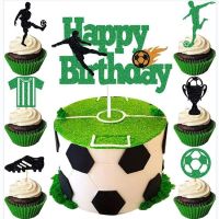 Football Theme Birthday Cake Topper Sportsman Cake Decor Boys Favor Soccer Theme Party Happy Football Birthday Party Supplies