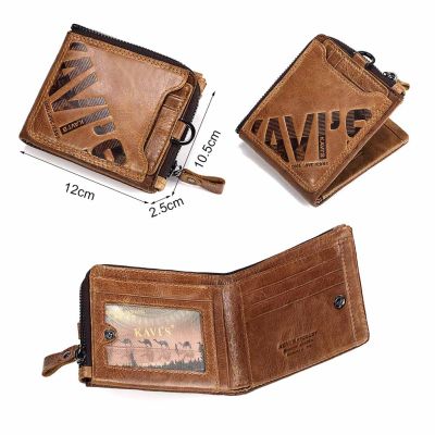 2021 NEW Crazy Horse Genuine Leather Wallet Men Coin Purse Male Cuzdan Walet Portomonee PORTFOLIO Perse Small Pocket money bag