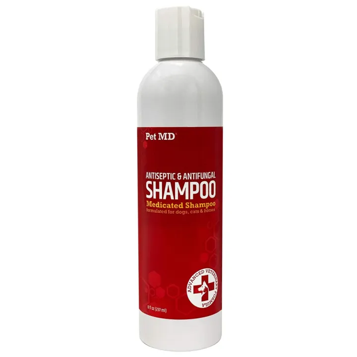 Pet MD Medicated Shampoo for Dogs, Cats Ketoconazole & Chlorhexidine
