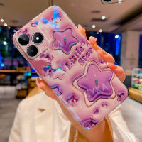 เคสใส่โทรศัพท์3D ลายดาวสำหรับ C53 Realme เคสนิ่ม OPPO C53 Realmi แฟชั่นฝาหลังประดับพลอยเทียมบลูเรย์ RealmeC53