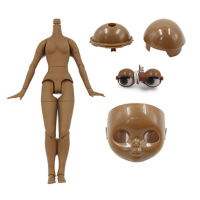 【CW】DBS Blyth Doll Icy Darkest Skin Super Black Skin Tone Joint Body Faceplate Screws Scalp Dome Eyes ของเล่น DIY