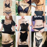 【YF】 18pc/Lot Temporary Tattoo for Women Sexy Waist and Abdomen Concealer Body Art Temptation Long Totem Waterproof Stickers