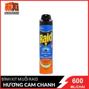 Bình xịt muỗi Raid Hương cam&chanh 600ml