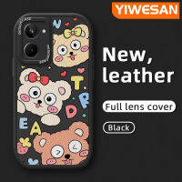 YIWESAN เคสสำหรับ Realme 10 Pro 5G Realme 10 Pro Plus ลายการ์ตูนน่ารักลายสตรอเบอร์รี่ลูกกวาดเคสหนังนิ่มดีไซน์ใหม่เคสโทรศัพท์กันกระแทกมีสีกันลื่น