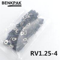 50ชิ้น RV1.25-4แหวนหุ้มฉนวนขั้วไฟฟ้าสายไฟหุ้มตัวเชื่อม AWG 22-16