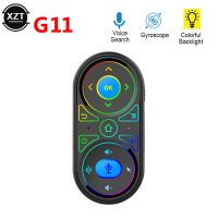 【DT】 G11 Air Mouse Universal Remote Control Google Smart Voice Control 2.4G Gyroscope RGB Backlit for X96 H96 MAX A95X F3 TV Box mini  hot