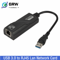 Grwibeou สาย USB 3.0เพื่อ RJ45 Lan การ์ดเครือข่าย1001000Mbps อะแดปเตอร์อีเธอร์เน็ตสำหรับแล็ปท็อปพีซี Windows 7 8 10