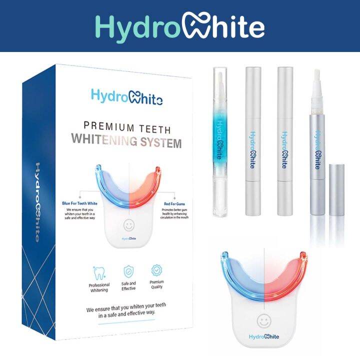 HydroWhite Professional Wireless Home Teeth Whitening System Kit, Gum