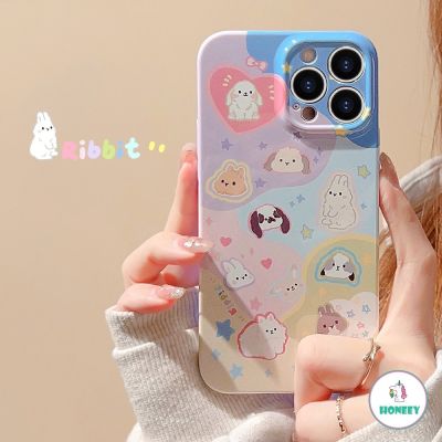 ❡◄⊕ เคสโทรศัพท์มือถือแบบแข็ง กันกระแทก ลายการ์ตูนกระต่าย หัวใจ สําหรับ IPhone 11 14 Pro Max 14 13 12 11 Pro Max 14 Plus X Xs Max XR 8 7 Plus SE