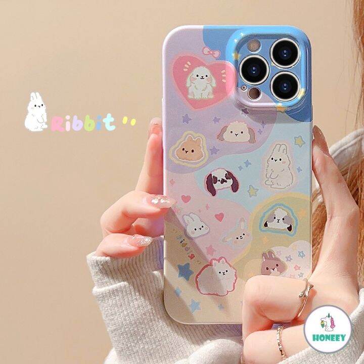 เคสโทรศัพท์มือถือแบบแข็ง-กันกระแทก-ลายการ์ตูนกระต่าย-หัวใจ-สําหรับ-iphone-11-14-pro-max-14-13-12-11-pro-max-14-plus-x-xs-max-xr-8-7-plus-se