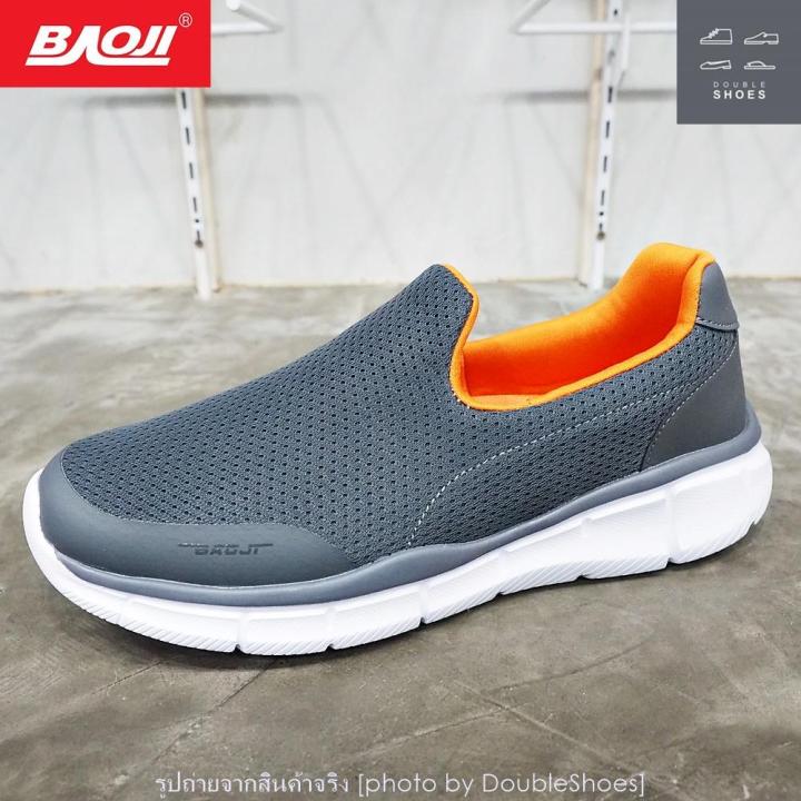baoji-สลิปออน-รองเท้าผ้าใบแบบสวมผู้ชาย-รุ่น-bjm328-สีเทา-ไซส์-41-45