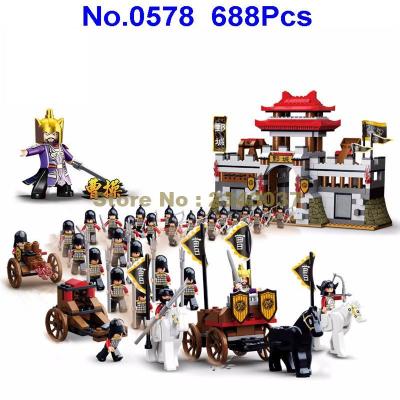 Sluban 0578 688pcs Urban Three Kingdoms Castle Building Blocks Toy