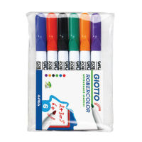 ปากกาไวท์บอร์ดแบบชุด 6 สี GIOTTO Robercolor Whiteboard Markers