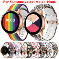 สายซิลิโคนพิมพ์22มม. สำหรับ Samsung Galaxy Watch 3 45มม. 46มม. สายรัดข้อมือสายข้อมือสำหรับเปลี่ยนเกียร์ S3ระบายอากาศสำหรับนาฬิกา Huawei GT 2e GT 42มม./46มม. Amazfit GTR 47มม. ใหม่