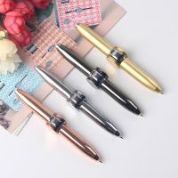 1Pcs Creative Multi-Function LED Rotate Decompression Gyroscope Metal Finger Spinner Fashion Office School Supplies Writing Pens