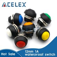 1Pcs 2Pin Mini Switch 12mm 1A waterproof switch pbs33b 12v momentary Push button Switch reset Non locking pbs 33b