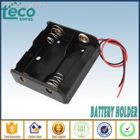 2pcs/lot 2 C Battery Case Holder Spring Loaded Black Plastic Battery Storage Box Wired TBH-C-2A-W