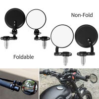 22Mm Universal รถจักรยานยนต์3 "รอบ78" Handle Bar End กระจกมองหลังด้านข้างจักรยานพับได้สำหรับ Harley Touring Honda Yamaha