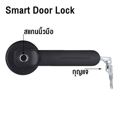 door lock 130 กลอนล็อคประตูบ้านอัจฉริยะ สแกนลายนิ้วมือเพื่อปลดล็อค cylinder lock Fingerprint smart locks smart home กลอนล็อคประตู
