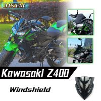 กระจกบังลมกระจกรถจักรยานยนต์พลาสติก ABS ป้องกันกระจกหน้ารถสำหรับ Kawasaki Z400 2018 2019 2020 2021 2022