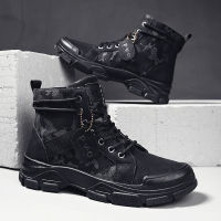 จัดส่งฟรี??New Style Martin Boots รองเท้าบูทหุ้มข้อ รองเท้ามาร์ติน แฟชั่น รองเท้าทหาร รองเท้า Tactical boots รองเท้าปีนเขา