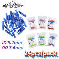 24pcs Arrow Nocks ID 6.2mm OD 7.6mm DIY Arrow Shaft Tails Replacement Accessories for Bow and Arrow