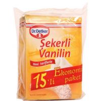 วนิลาแบบผงจำนวน 15 ซอง(ขนาด 5 กรัม*15 ซอง) สินค้าคุณภาพจาก ตุรกี แบรนด์ dr.oetker วันหมดอายุ  Exp. 04/2025 (พร้อมจัดส่ง)