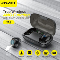 AWEI TA3 TWS ANC Handsfree Bluetooth-compatible Wireless Earbuds Fone De Ouvido Bluetooth Headphones Gaming For Xiaomi