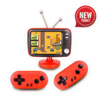 PLAYGO R Handheld Game Console เครื่องเล่นวิดีโอเกมพร้อมระบบเกม300เครื่องเกมสไตล์ทีวีขนาดเล็กพร้อมตัวควบคุมไร้สาย