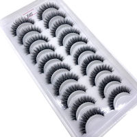 HBZGTLAD 00คู่3D ขนตา Faux Mink Fluffy Soft Wispy ปริมาณขนตาปลอมยาวธรรมชาติ Reusable Eyelashs แต่งหน้า