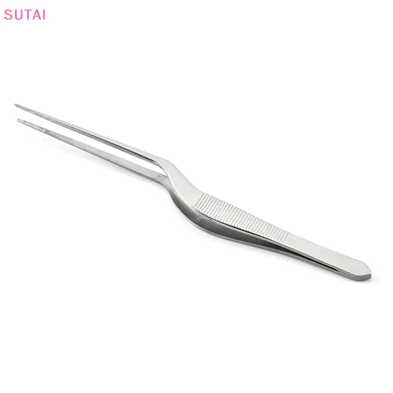 BK6H Kitchen Tool Chef Serving Presentation BBQ Clip Stainless Steel  Barbecue Tongs Food Tweezer